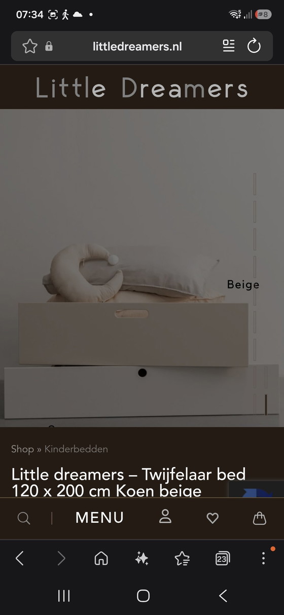 Letto Little Dreamers Koen Beige 120x200 – Letti, Mdf, Wood (photo 5 of 7)