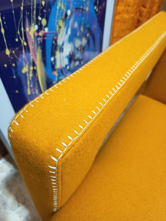 Image 1 of CASSINA Paire de fauteuils Utrecht 637 NEUF 2026 en laine KVARD Moutarde par Gerrit Rietveld
