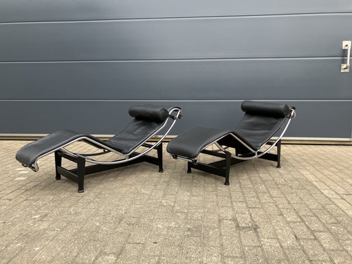 Original Cassina Le Corbusier Lc4 Black/chrome, As New