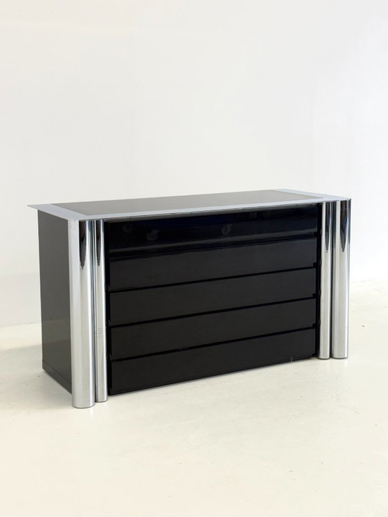 Image 1 of Credenza nera disegnata da Antonello Mosca per Cinova.