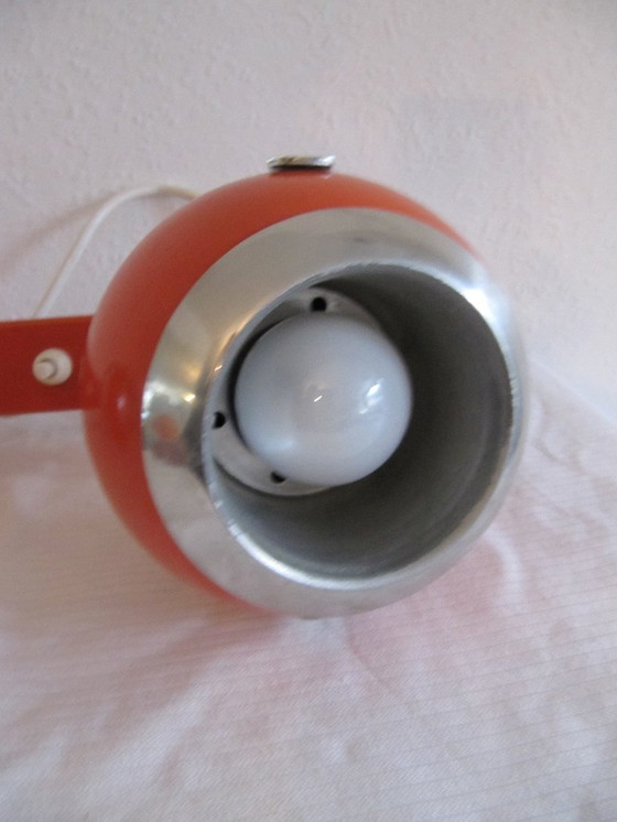 Image 1 of Herda Eyeball Doppelwandleuchte orange Space Age