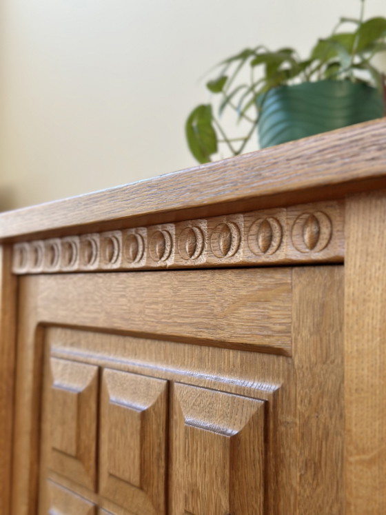 Image 1 of Vintage wandmeubel highboard Deens Henning Kjærnulf jaren 70