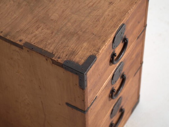 Antique Japanese three-drawer tansu – Meiji Period (c.1890–1926) – Chest of drawers, Iron (photo 27 of 40)