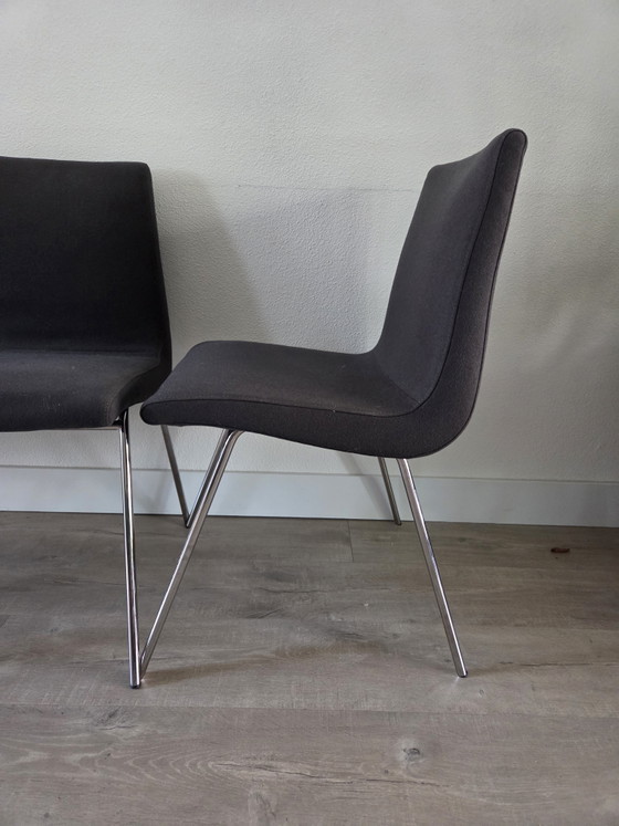 4x Pierre Paulin Voor Ligne Roset – Eetkamerstoelen, Metal, Textile (photo 7 of 11)