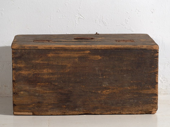 Antique cobalt blue ammunition trunk (c.1900) #64 – Chest of drawers, Rustic (photo 30 of 34)
