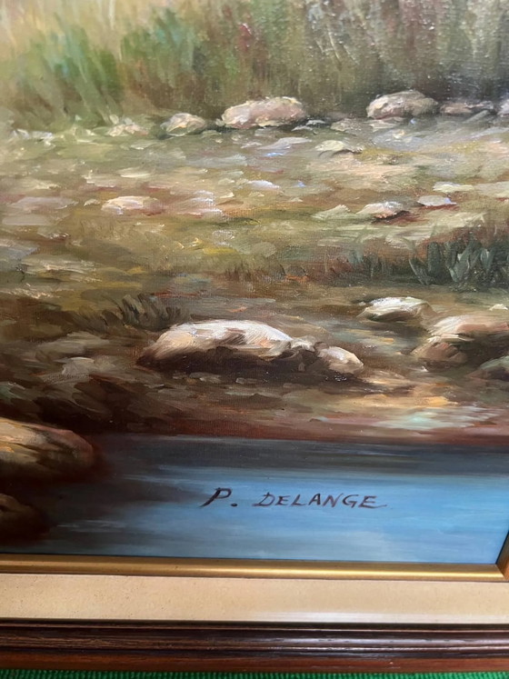 P. Delange “Vossenjacht”. – Schilderijen & Tekeningen, Canvas (photo 5 of 7)