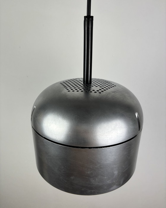 Image 1 of Staff Leuchten Arnold Berges Duo Silver Vintage Pendant Lamp, Space Age, 70s, Mid Century, Industrial design, Germany, 1970s