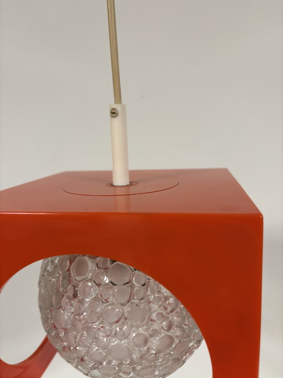 Image 1 of Suspension allemande style Spoutnik, années 70, style Mid-Century, en verre, par Richard Essig