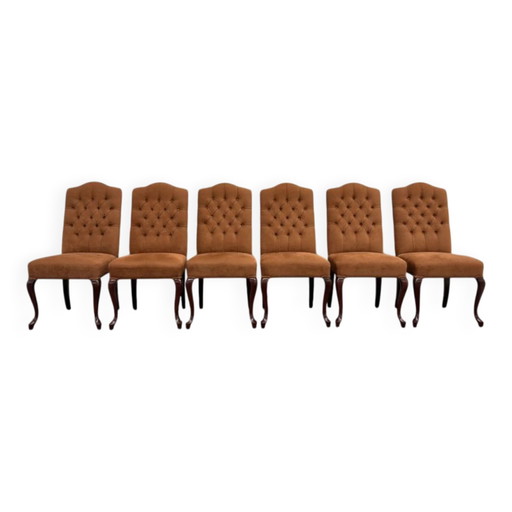 Ensemble de chaises Chesterfield classiques anglaises rembourrées