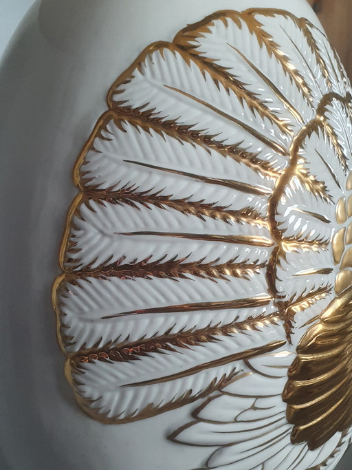 Capodimonte porseleinen tafellamp van Armando Cecchi – 24k goud – tafellampen, Porcelain (photo 2 of 13)