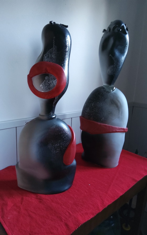 Image 1 of Jean-Pierre Umbdenstock : Homo Loquens. Verre soufflé libre avec poudres d'émail