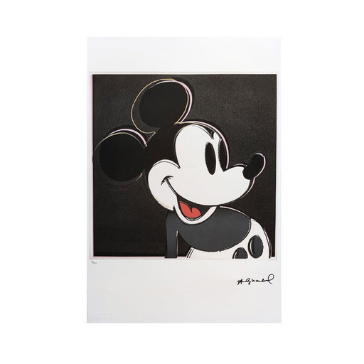 Vintage Andy Warhol "Mickey Mouse" Limited Edition Lithograph by Leo Castelli