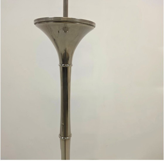 Ingo Maurer ML1F Lampadaire Bambou Années 60 Mid Century Chrome (photo 7 of 7)