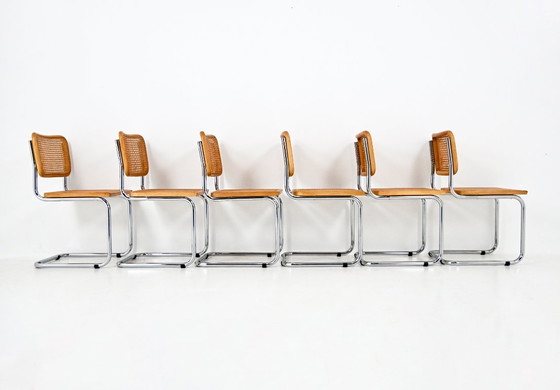 Image 1 of Sedie da pranzo modello B32 di Marcel Breuer, set da 6