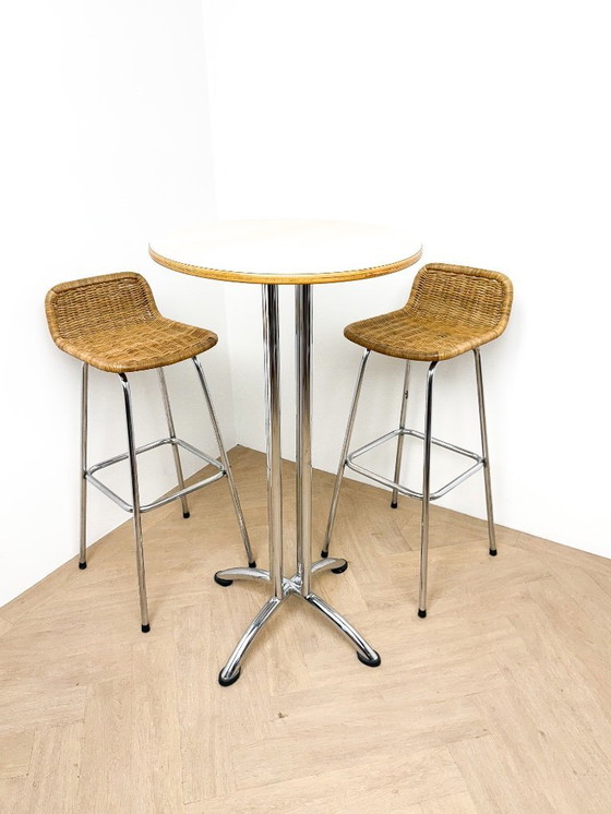 Image 1 of LET OP! Alleen Bartafel in de stijl van Rohé Noordwolde, Dirk van Sliedregt, hoge barkrukken met bartafel 