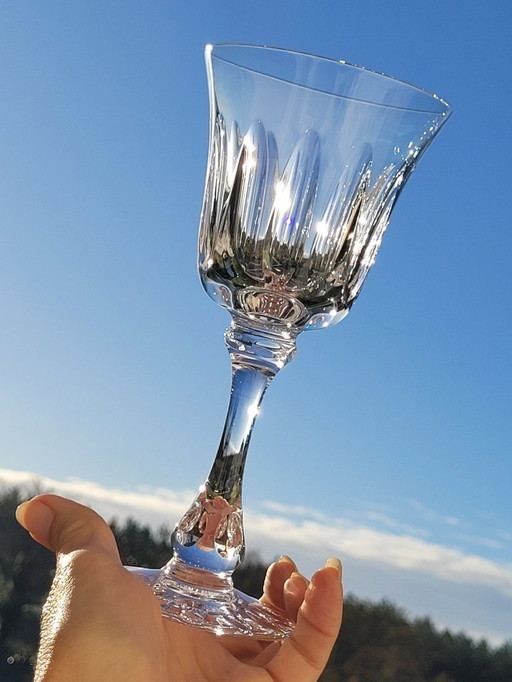 8 bicchieri di cristallo con stelo di Sèvres