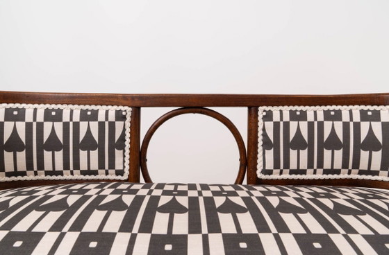 Panca O Settee In Legno Curvato Della Secessione Viennese Attribuita A Josef Hoffmann, Circa 1910 – Panche (photo 8 of 9)