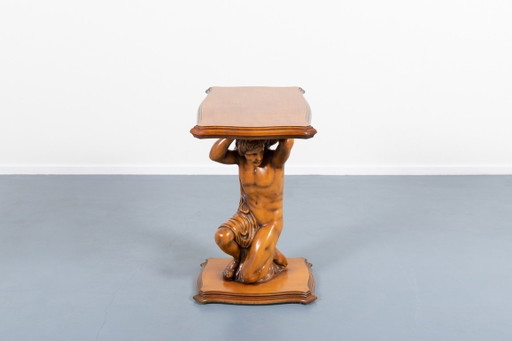 Table d'appoint sculpturale de design italien des années 1970