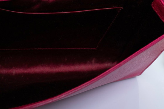 Saint Laurent, pochette Chyc color fucsia – Clutch, Calfskin (photo 9 of 13)