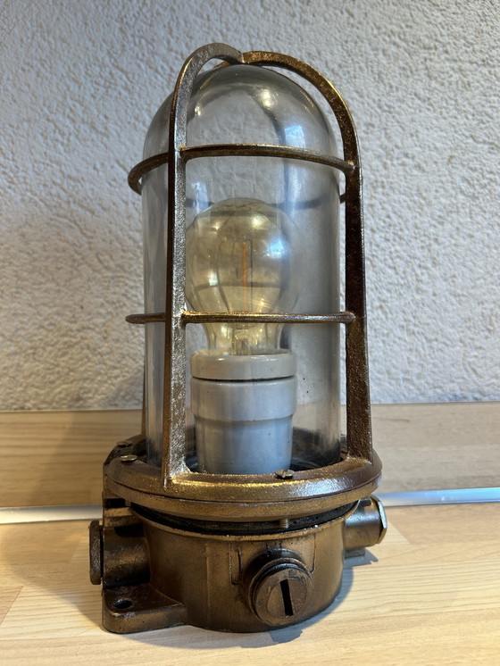 Image 1 of Industry Retro Vintage Cage Lamp Ship Lamp