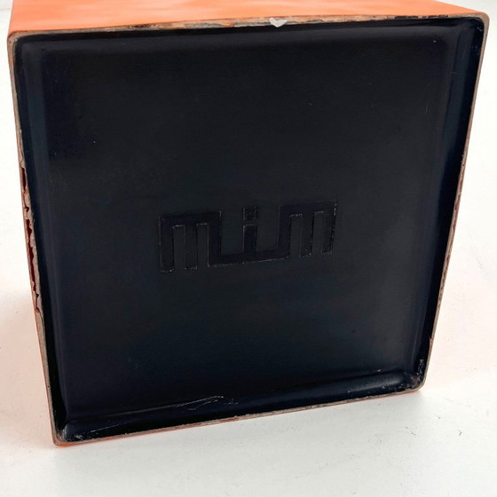 Image 1 of Orange & Blue Cube Stool Il Kubile from MIM Roma, 1970s