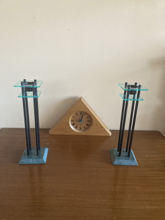 Image 1 of Set of Memphis Milano candlesticks