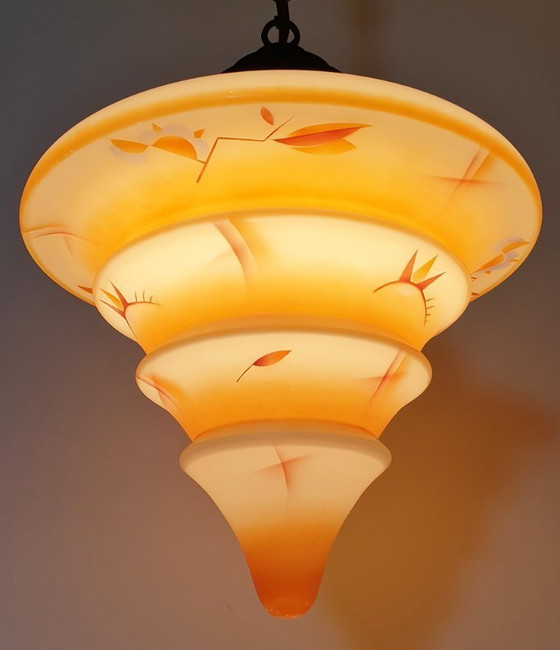 Image 1 of Unique Art Deco pendant lamp from the 1930s.