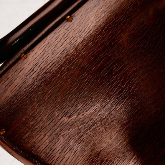 Image 1 of MK8961 Sedia a dondolo in faggio restaurata di Gustav Siegel per Jacob & Josef Kohn