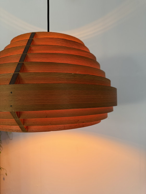 Image 1 of Lampada a sospensione vintage a stecche, Hans Agne Jakobsson anni '60