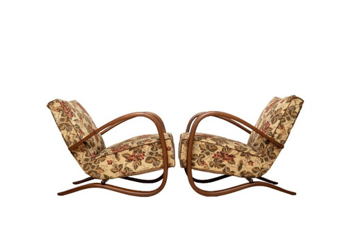 Paire de Fauteuils Art Déco H269 par Jindřich Halabala, Tchécoslovaquie, années 1930