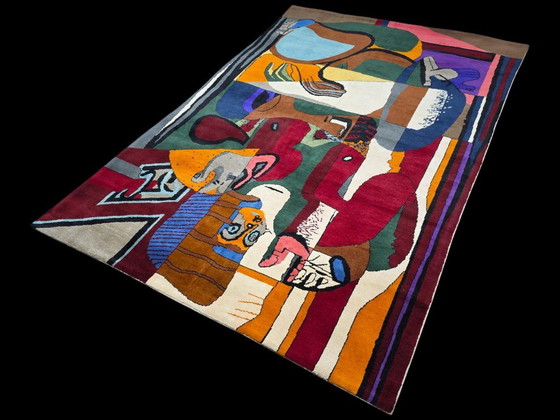 Alfombra de lana y seda anudada a mano "Horror Surgit" de Le Corbusier (300x200cm) – Wool (photo 2 of 9)