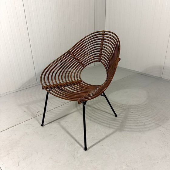 Image 1 of Rotan fauteuils van Rohé Noordwolde, Nederland 1960’s