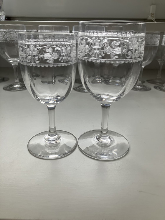 Image 1 of 16x glaasjes Baccarat Chablis uit 1900 - 1906 niet gesigneerd