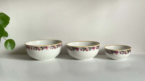 Image 1 of Ensaladeras Mehun con decoración Art Déco