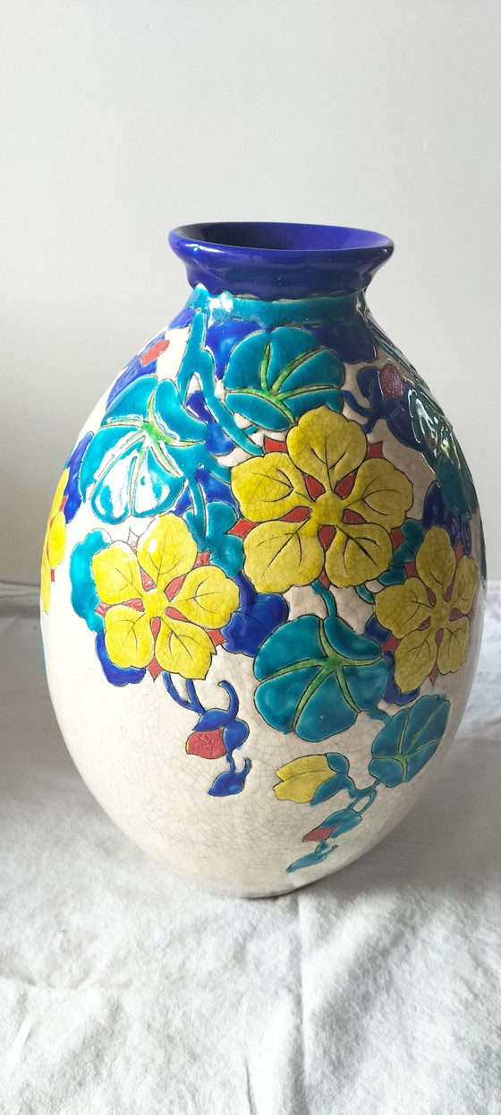 Charles Catteau – Boch Frères Keramis Vase Art Déco – D.2762 – Ca. 1930 – Ceramic (photo 3 of 15)