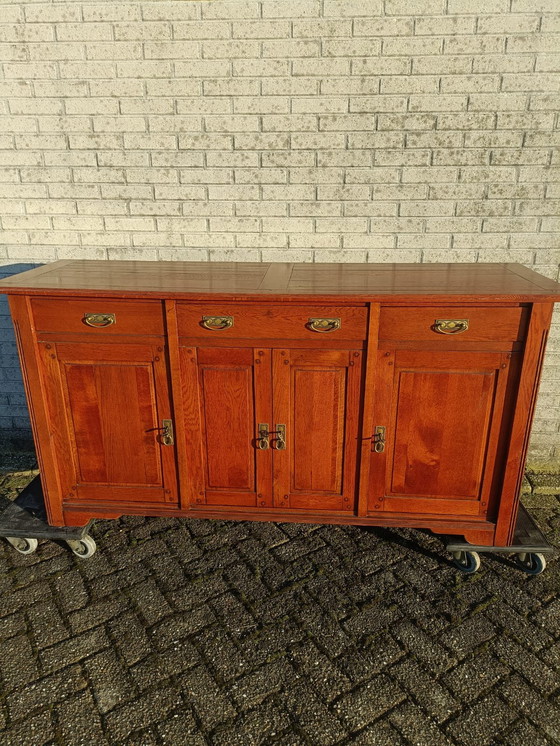 Image 1 of Prachtig hardhouten dressoir 