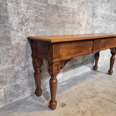 Image 1 of Vintage antieke sidetable bureau hal tafel keuken bijzettafel Frankrijk 