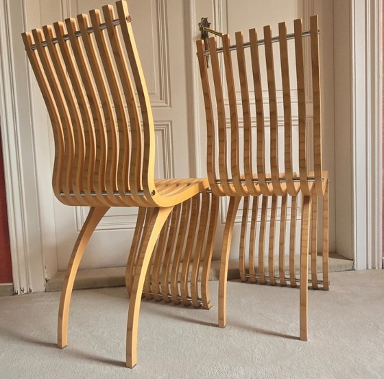 Image 1 of 2x Vitra Edition: Sedia Schizzo – Design di Ron Arad (1989) – Primo proprietario/Pezzi da esposizione