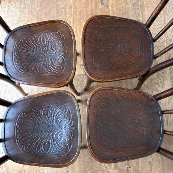 4x J Kohn Thonet style Dining chairs – Jacob & Josef Kohn, Wood (photo 5 of 11)