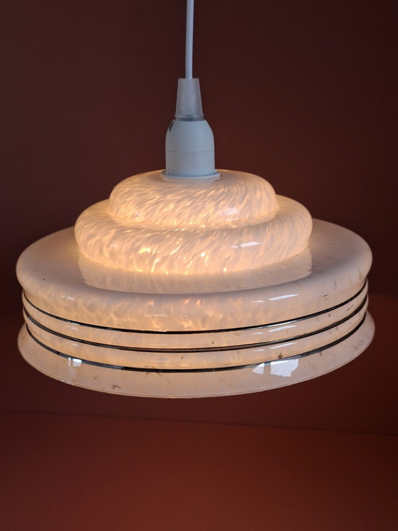 Lampada Clichy francese vintage Art Déco – Lampade a sospensione, Vetro (photo 4 of 7)