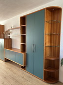 Gero moderne wandmeubelset met opbergruimte en vitrines