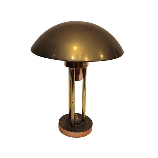 “Mushroom” table lamp, gilt brass, Claude-Paz Et Silva, Art Deco, 1930s – France