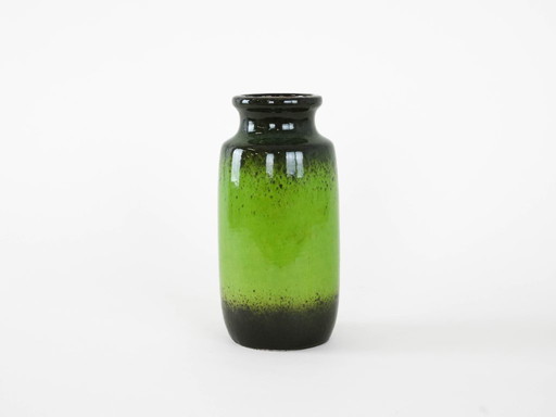 Grüne Keramikvase, deutsches Design, 1970er Jahre, hergestellt in Deutschland