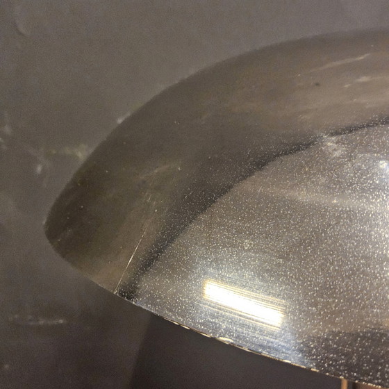 Image 1 of Vintage Chromen/Messing Paddestoel Lamp (Space Age Lamp) Bauhaus/Hollywood Regency Tafel Lamp