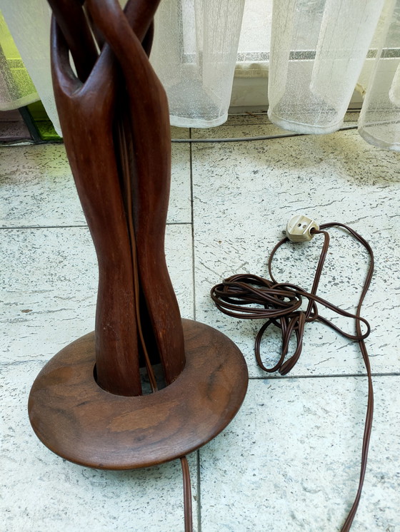 Image 1 of Lámpara de mesa de madera de teca