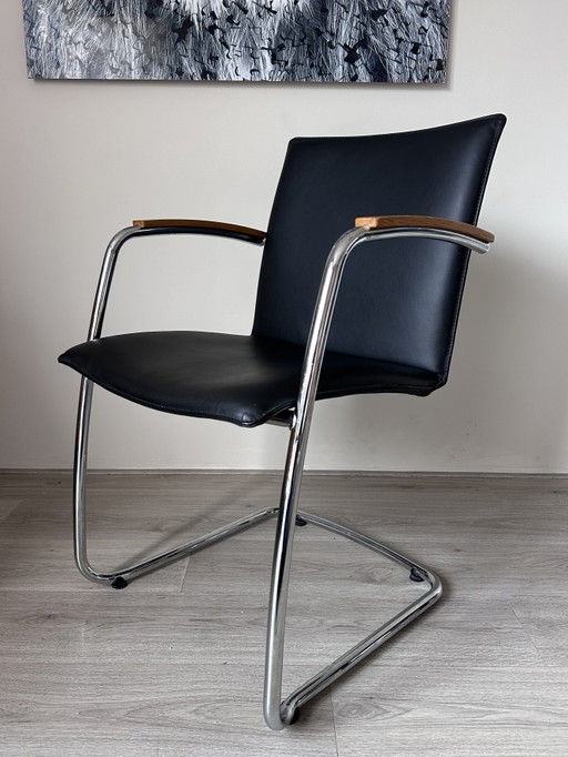 4x Leolux Freyr Design Chaises de salle à manger