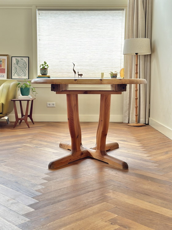 Image 1 of Vintage dining table Danish Design Dyrlund wood 1950s/60s/70s