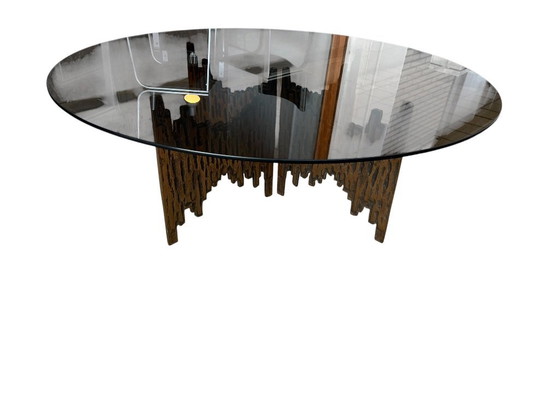 Image 1 of Tavolino da caffè brutalista in bronzo