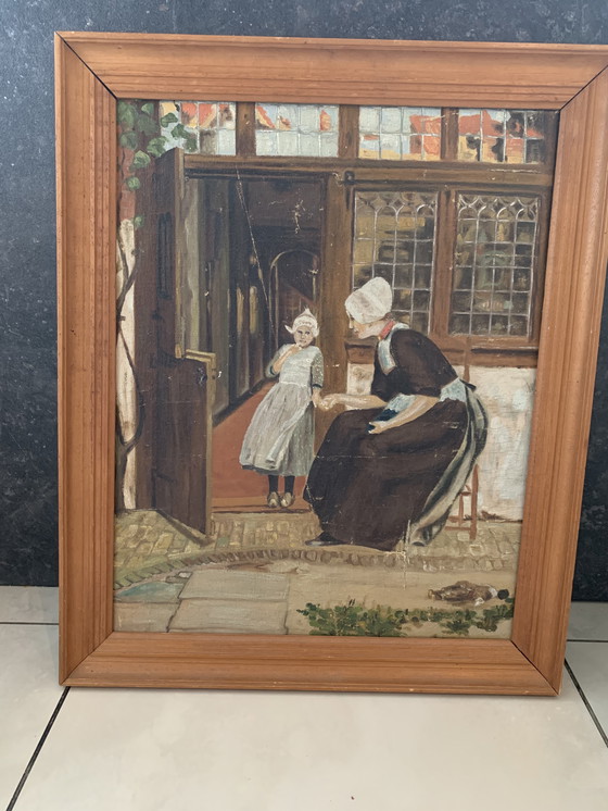 Image 1 of Olieverf schilderij 