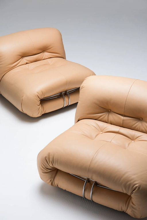 Pair of Soriana Lounge Chairs by Tobia and Afra Scarpa